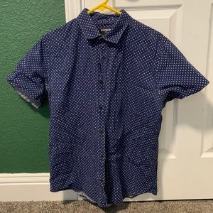Express men’s short sleeved button up shirt